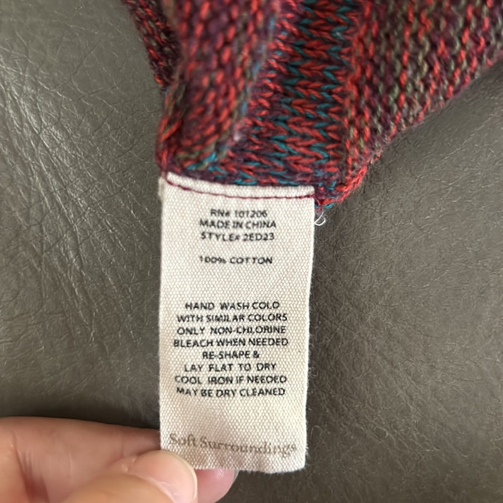 Soft Surroundings Multi Color Turtleneck Sweater - image 6